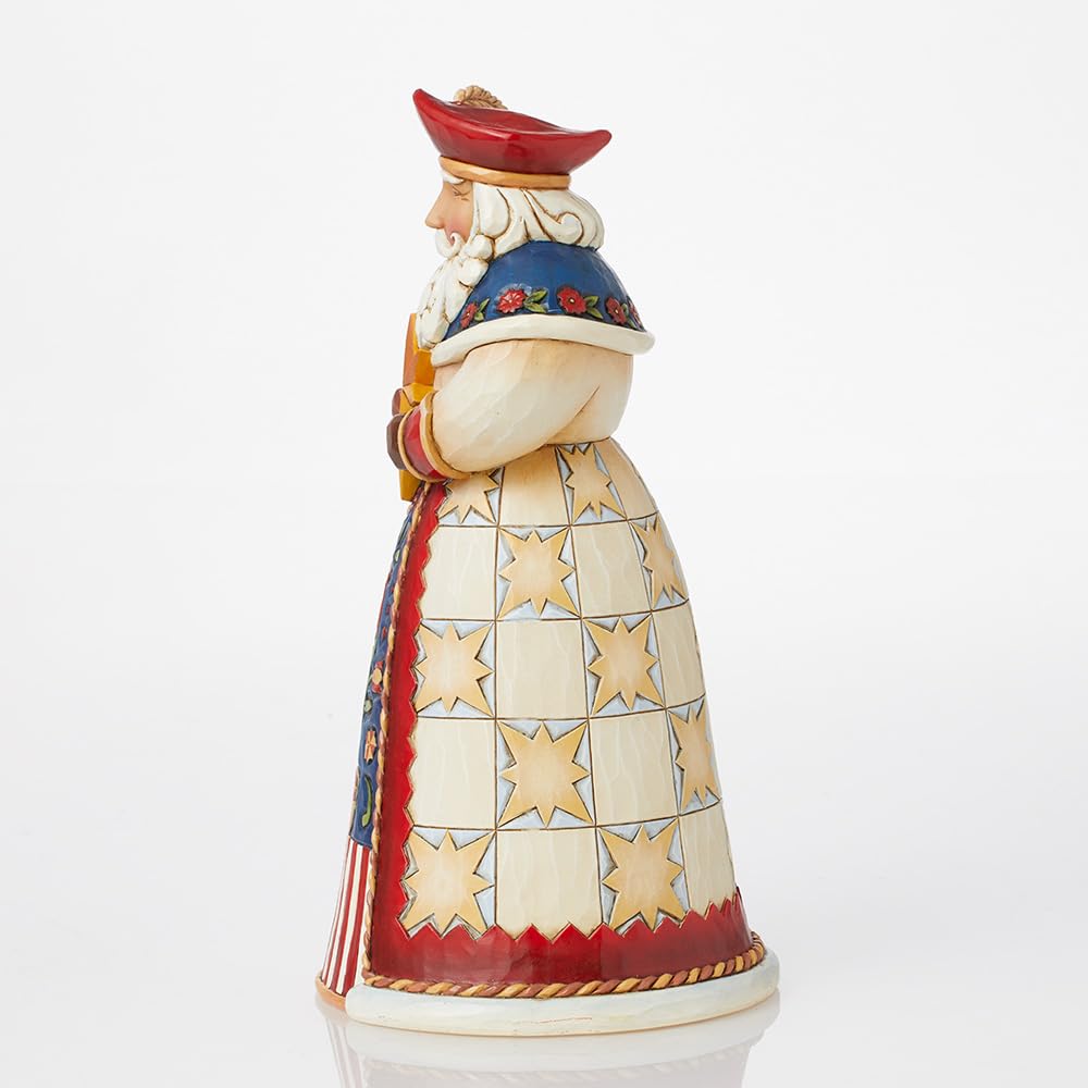 Enesco Jim Shore Heartwood Creek Polish Santa Stone Resin Figurine, 7 inch, Multicolor