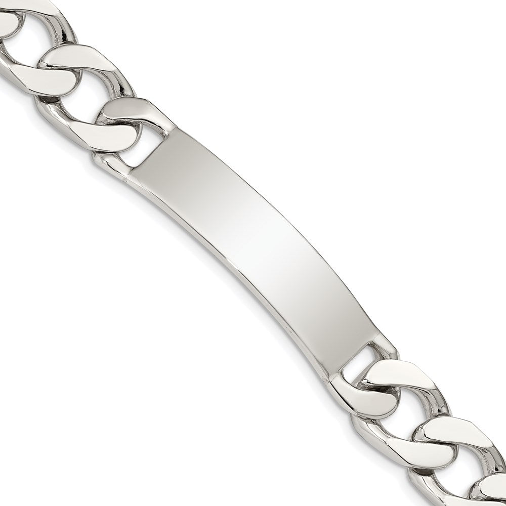 Sterling Silver 8.5inch Polished Engraveable Curb Link ID Bracelet 8.5 inches