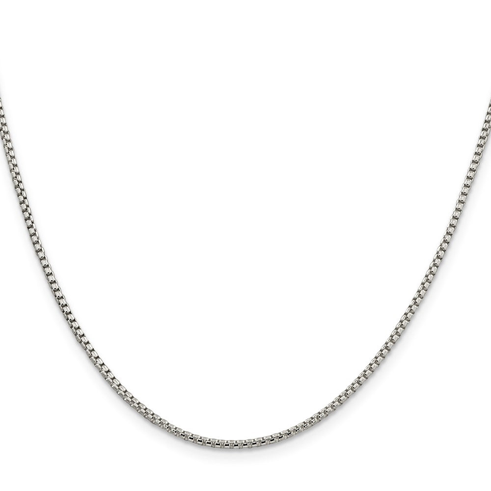 Sterling Silver 1.75mm Round Box Chain 26 Inches