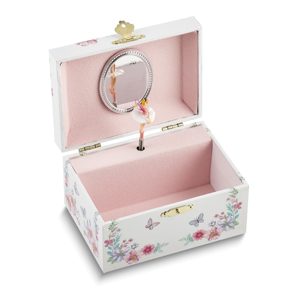 Childrens Flowers with Fairy Mirrored Musical Jewelry Box (Plays Fur Elise)