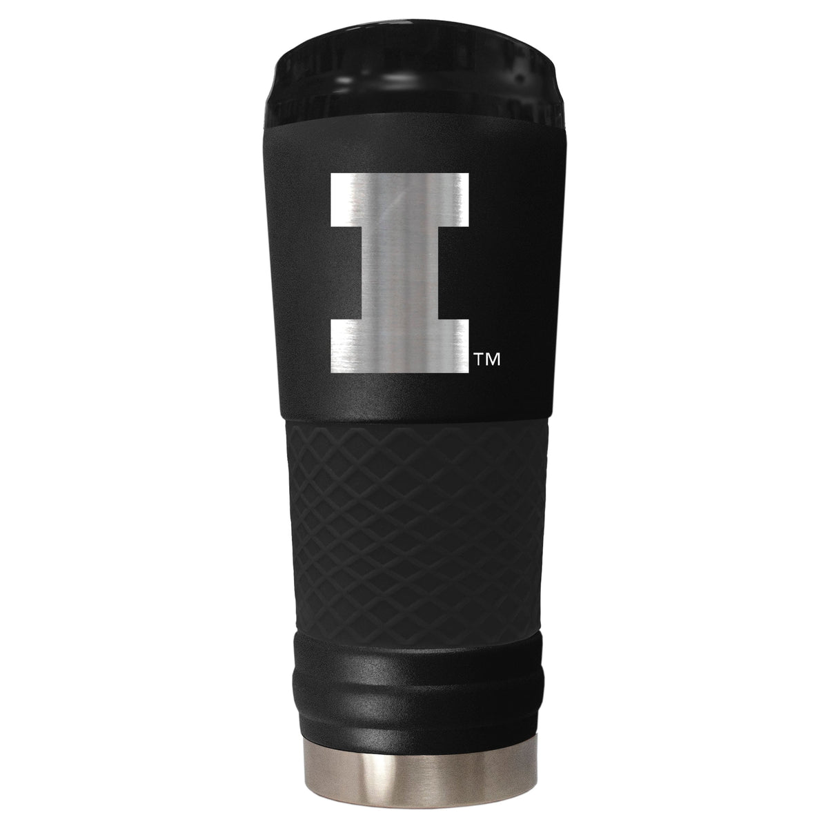 Black Illinois Fighting Illini Stealth Matte 24oz Tumbler