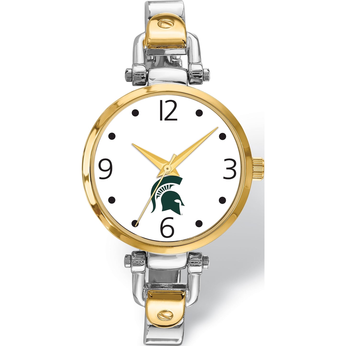 LogoArt Michigan State University Elegant Ladies Two-tone Quartz Bracelet Watch