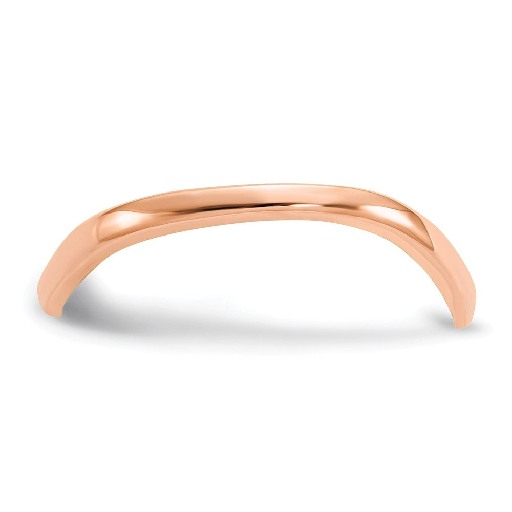 14K Rose Gold Wave Fashion Thumb Ring Size 9