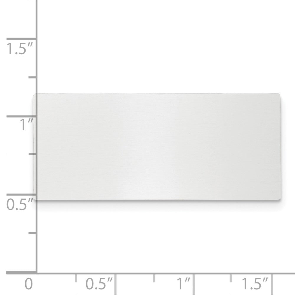 11/16 x 1 9/16 Polished Aluminum Plates-Set of 6