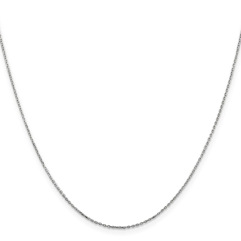 10k White Gold .8mm D/C Cable with Lobster Clasp Chain