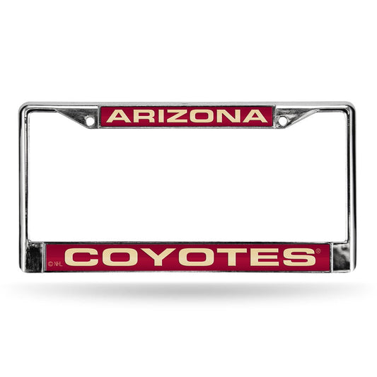 Arizona NHL Coyotes Chrome Metal Laser Cut License Plate Frame