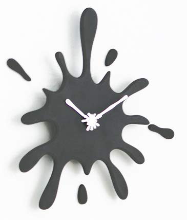 Modern Minimalist Ink Splash Silent Wall Clock (19.5” X 18.8”)