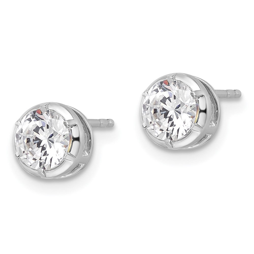 True Origin 14k White Gold 1 carat Lab Grown Diamond VS DEF Solitaire Post Earrings