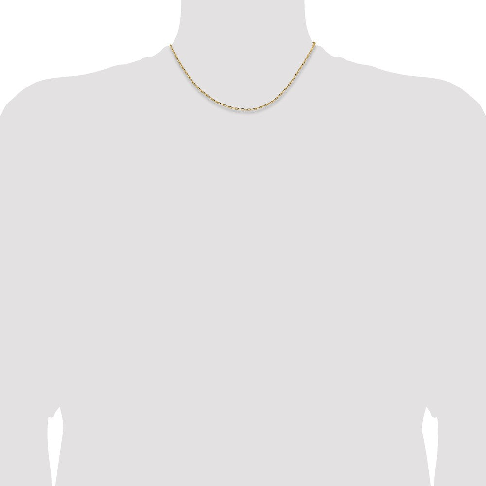 14K 2.3mm D/C Open Long Link Cable Chain
