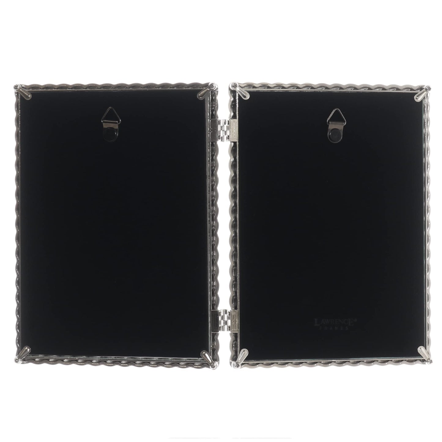 Silverplate ROPE BORDER 5x7 Double frame - 5x7