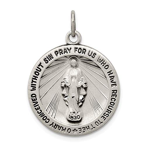 Sterling Silver Antiqued Miraculous Medal