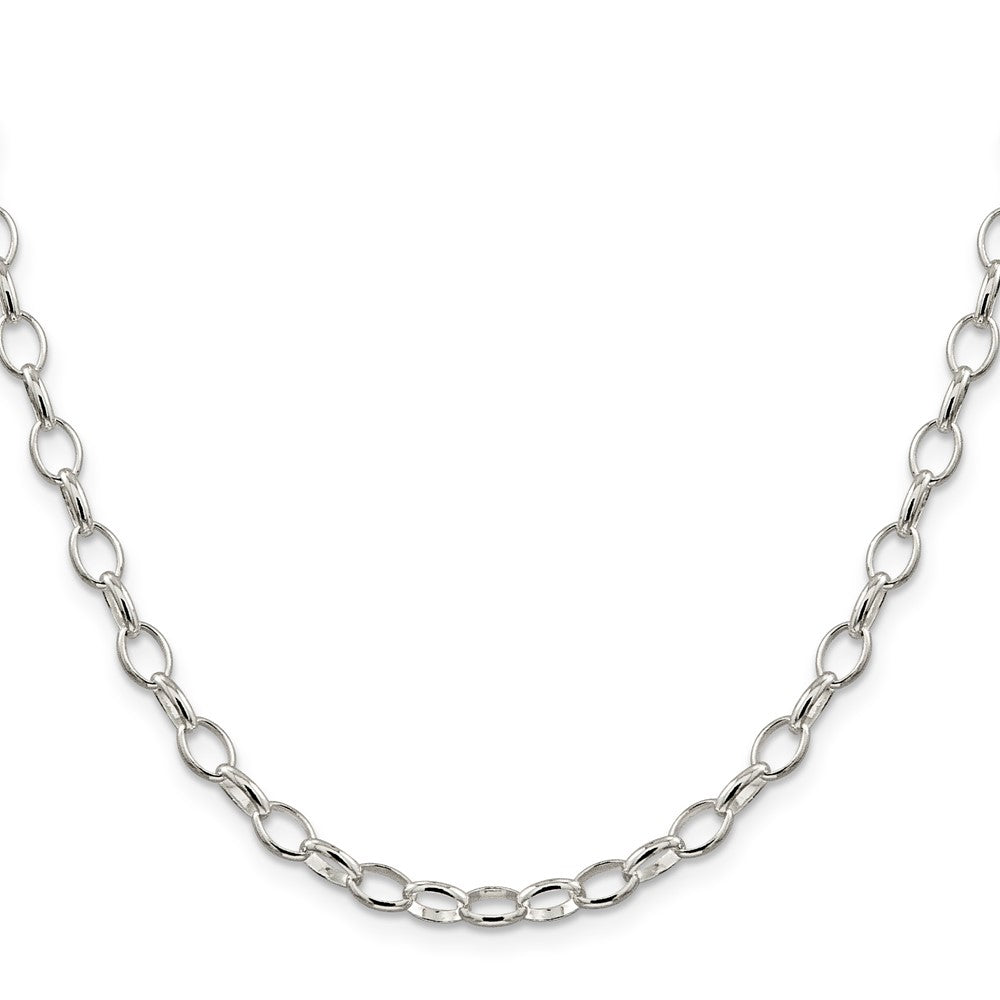 Sterling Silver 5mm Fancy Rolo Chain 20 Inches