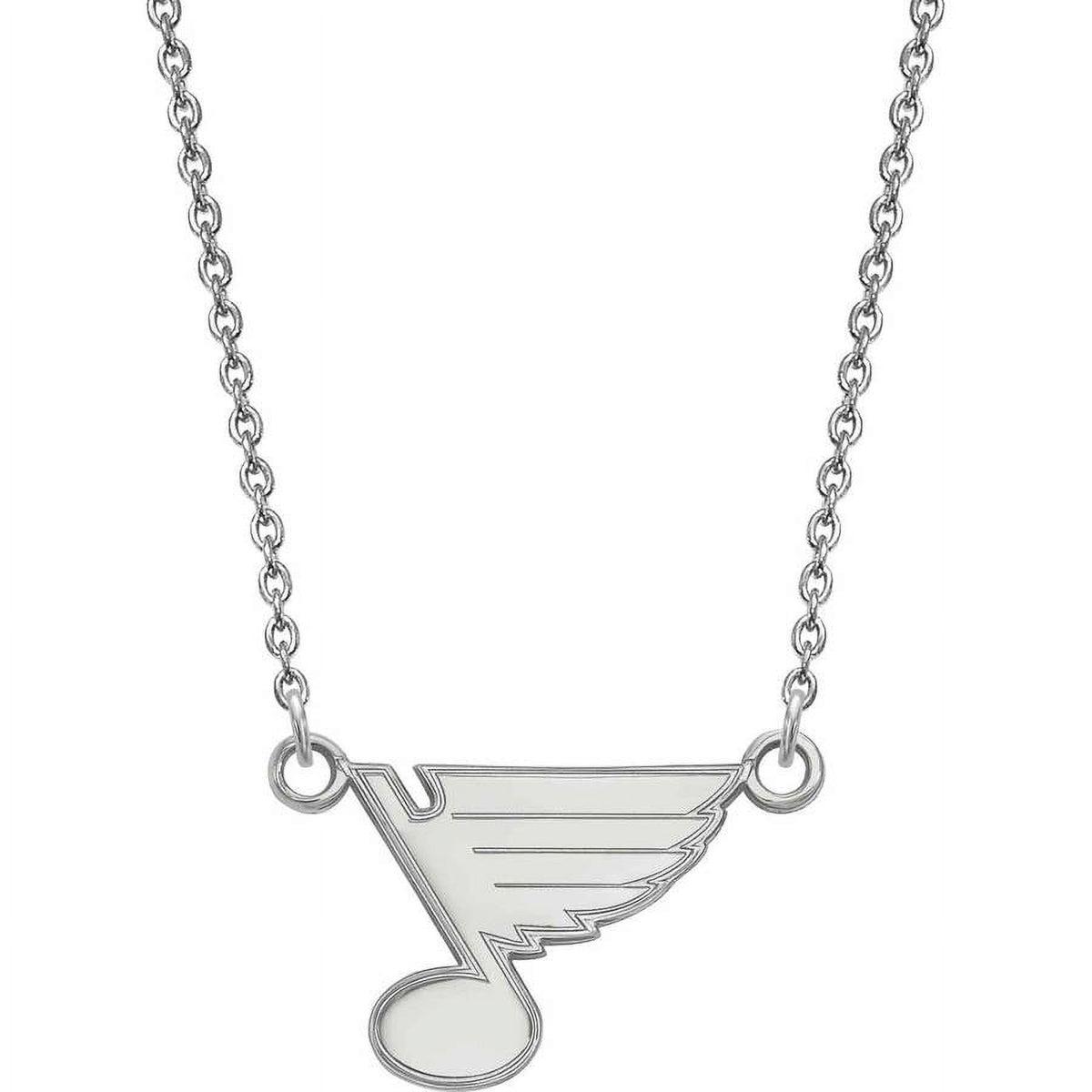 LogoArt 14K White Gold NHL LogoArt St. Louis Blues Small Pendant Necklace