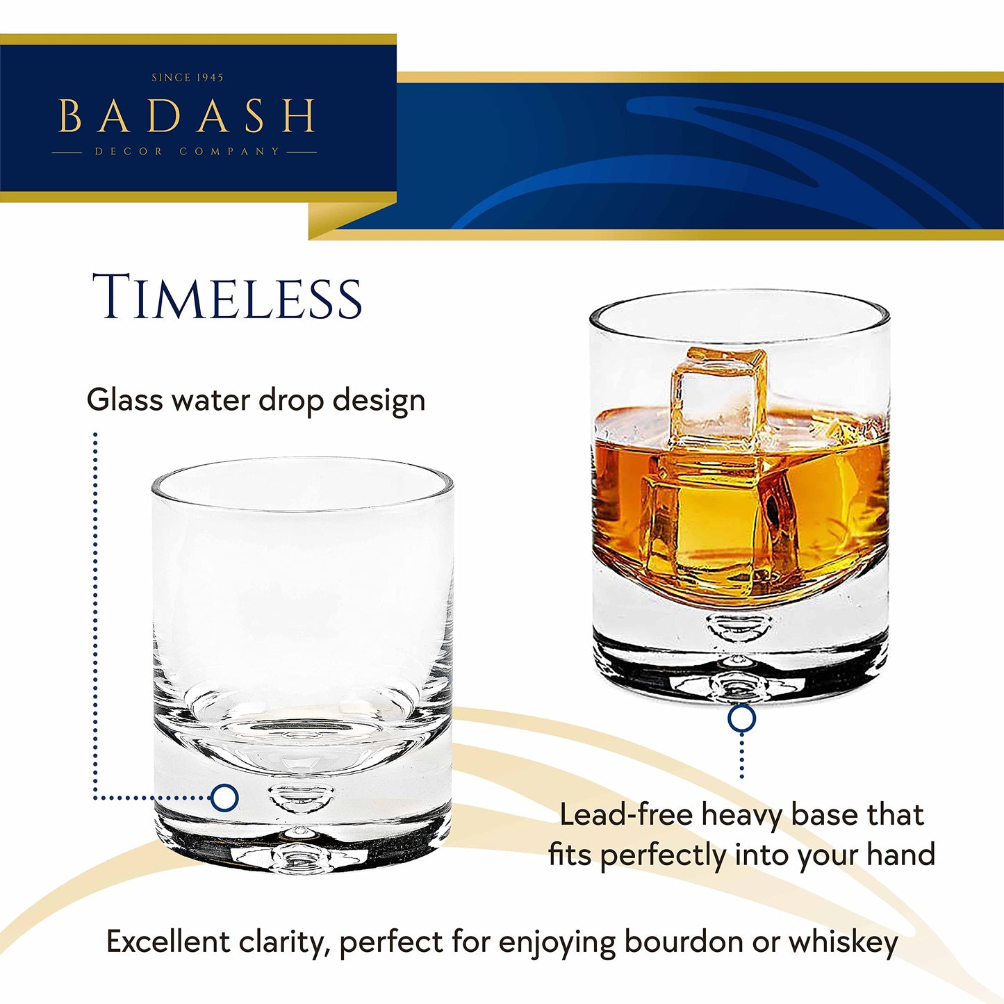 Badash Galaxy Rocks Glasses  4 pc Set