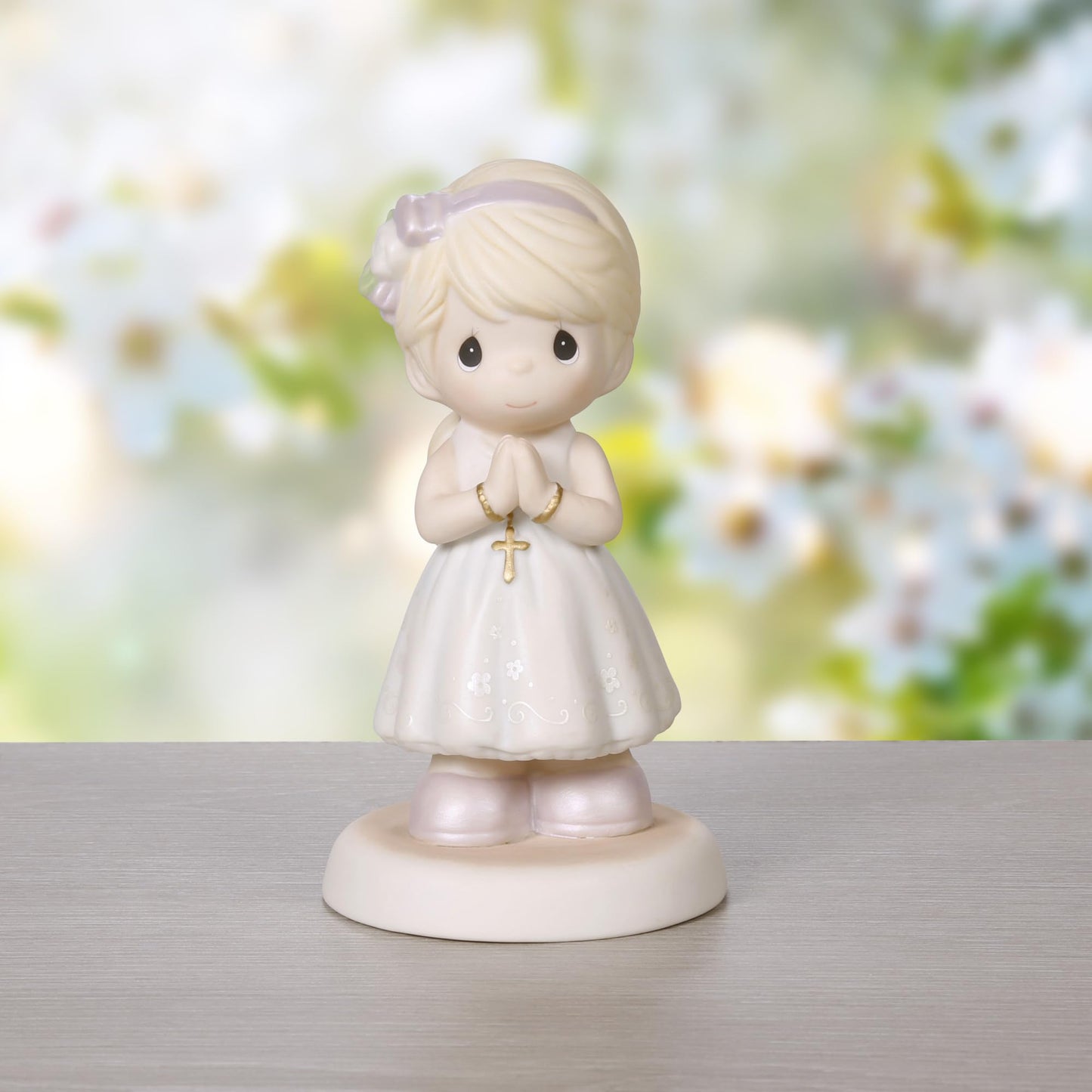 Precious Moments Blessings On Your First Communion Blonde Hair/Light Skin Girl Figurine, Count 1