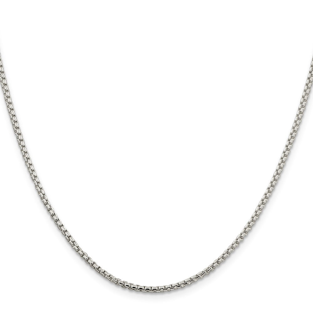 Sterling Silver 2mm Round Box Chain 22 Inches