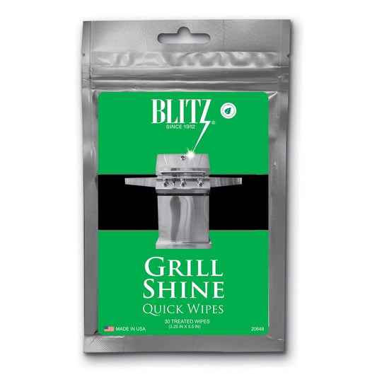 Blitz Grill Shine 30 Disposable Non-toxic Quick Wipes QGM23298