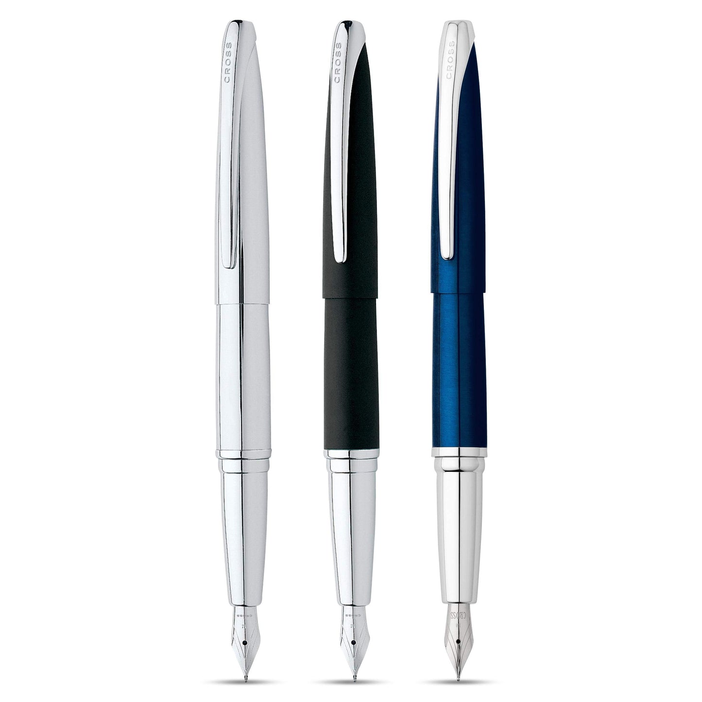 Cross ATX Refillable Fountain Pen, Fine Nib, Includes Premium Gift Box - Translucent Blue