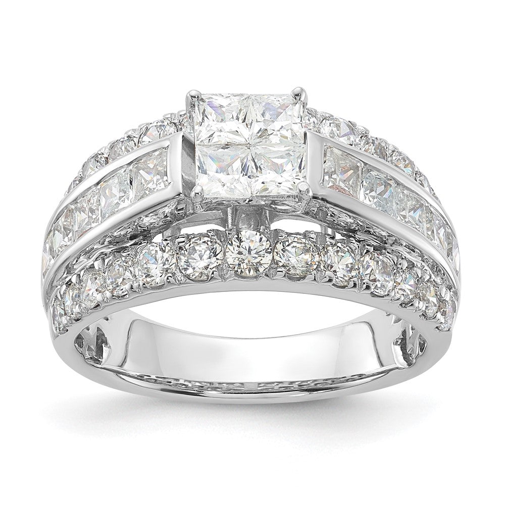 Sterling Silver Rhodium-plated Diamonore Ring