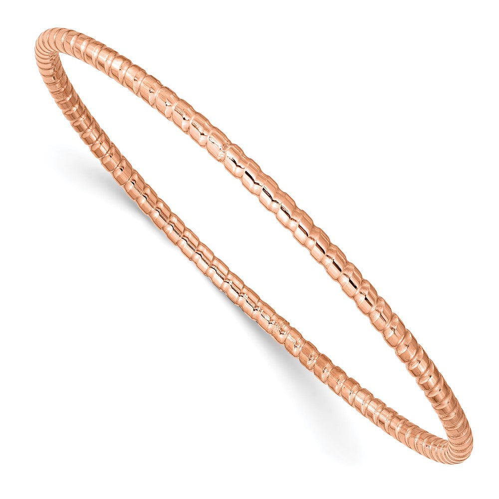 Stainless Steel Polished Rose IP-plated 3mm Bangle