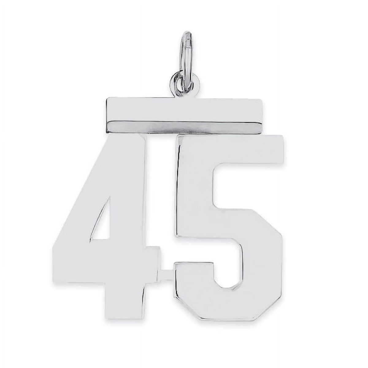 Sterling/Silver Rhodium-plated Polished Number 45 Charm Q-QMS45