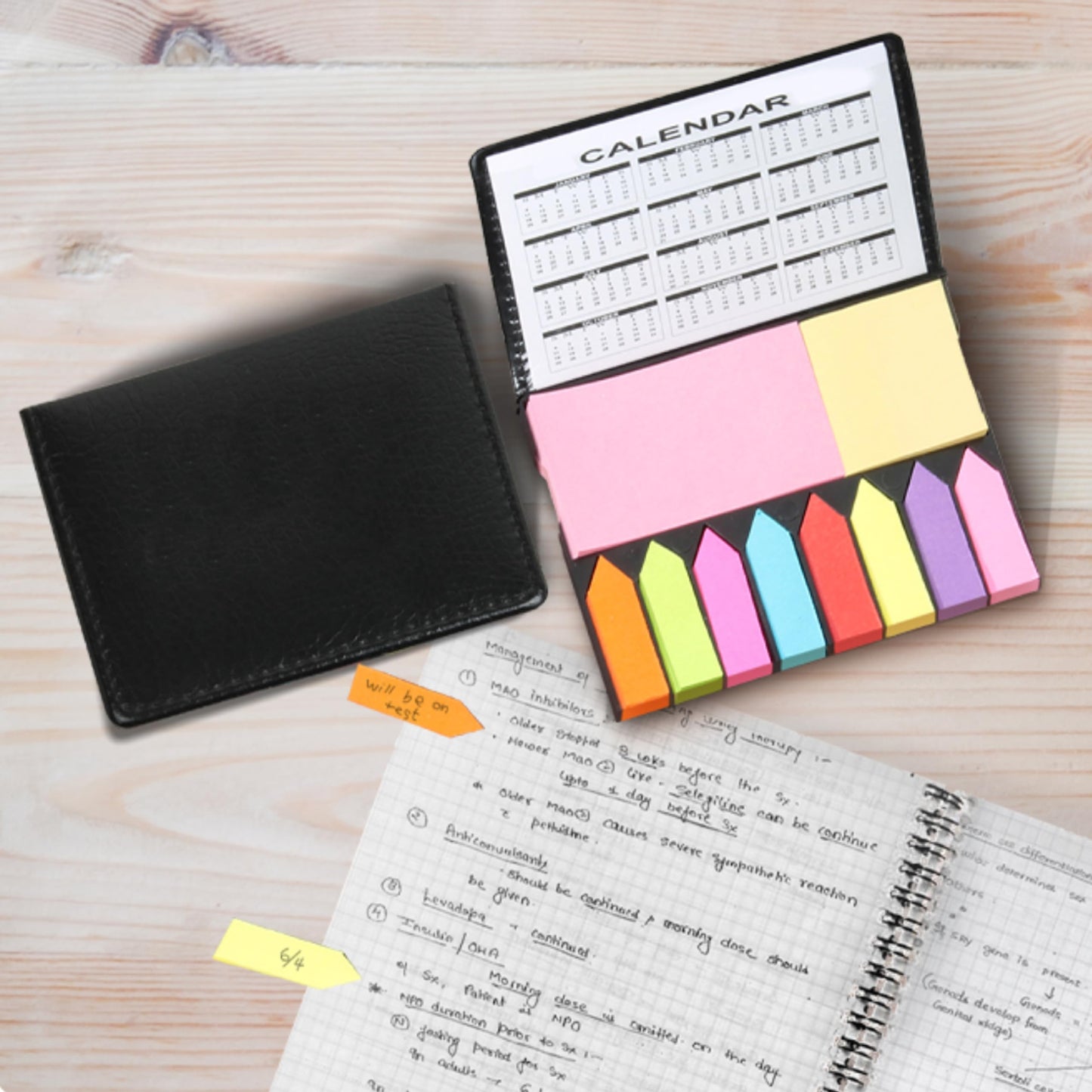 Natico Memo Holder With Eight Flags and Calendar 60-800