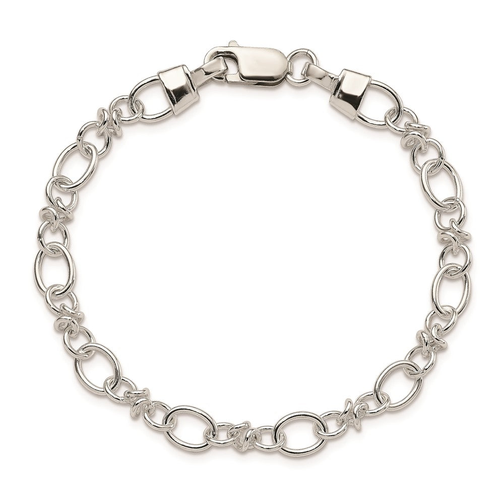 Sterling Silver Fancy Bracelet 7.5 inches
