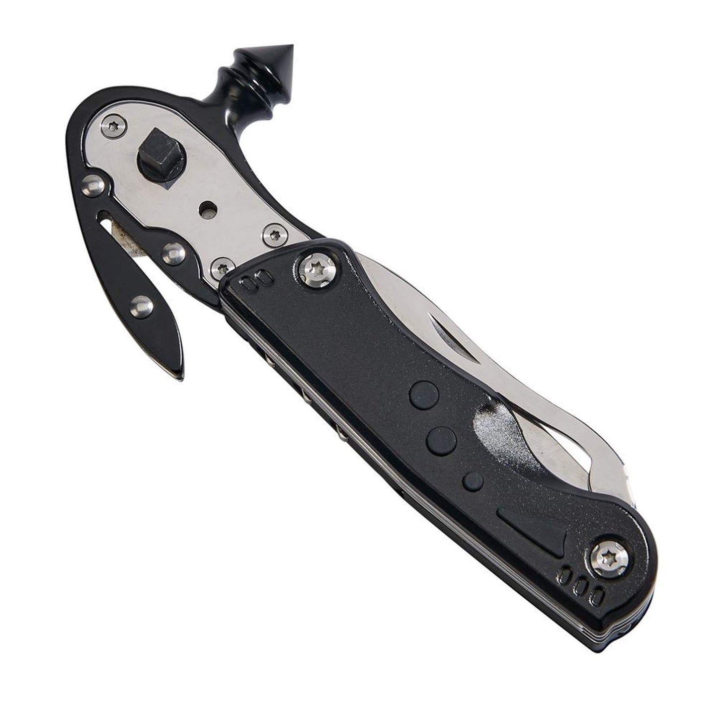Black Glass Breaker with Multi Tools, 6"L