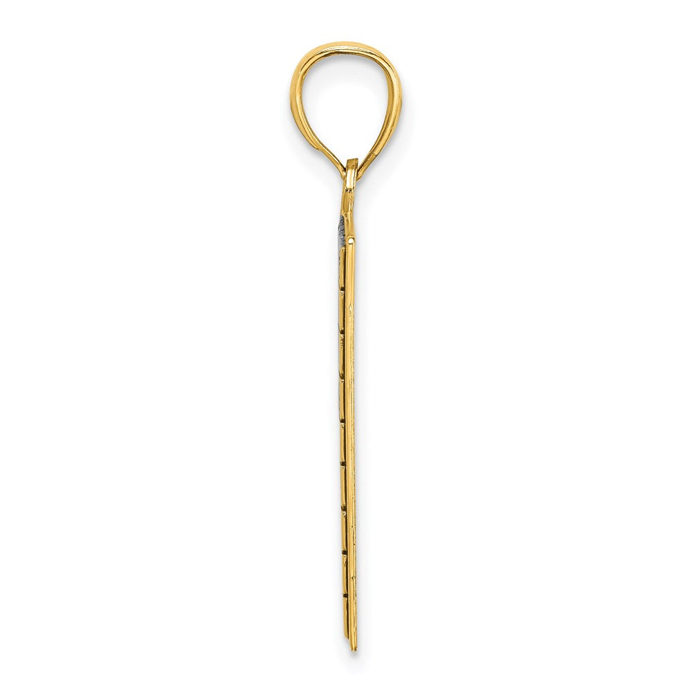 14K Polished Antiqued Sudoku Game Board Charm