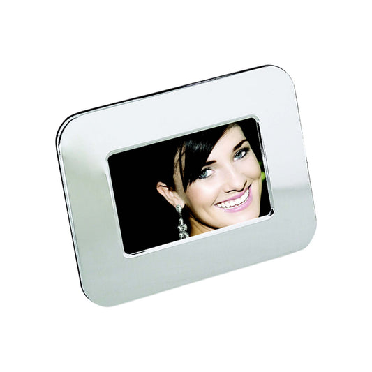 Creative Gifts International 023700 4 x 6 in. Nickel Plated Radius Photo Frame - White