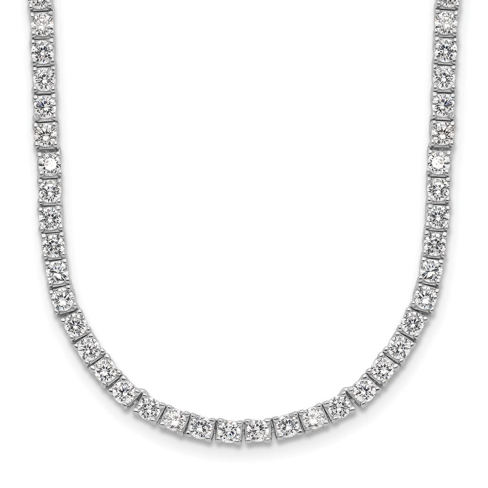 Cheryl M Sterling Silver Rhodium-plated Brilliant-cut CZ 18 Inch Necklace 18 Inches