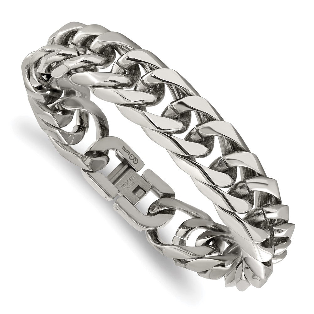 Stainless Steel Polished 8.25in Bracelet 8.25 inches