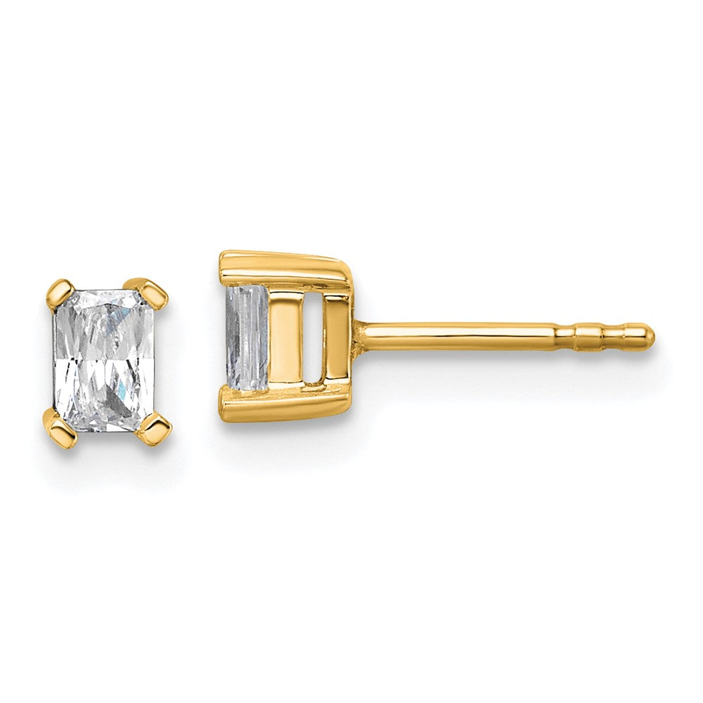 14ky 4.2x3.4mm Radiant Earring Mounting