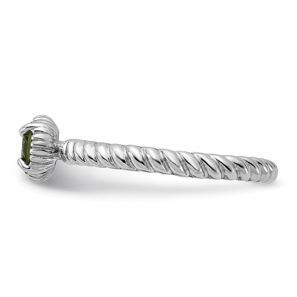 Sterling Silver Stackable Expressions Peridot Ring