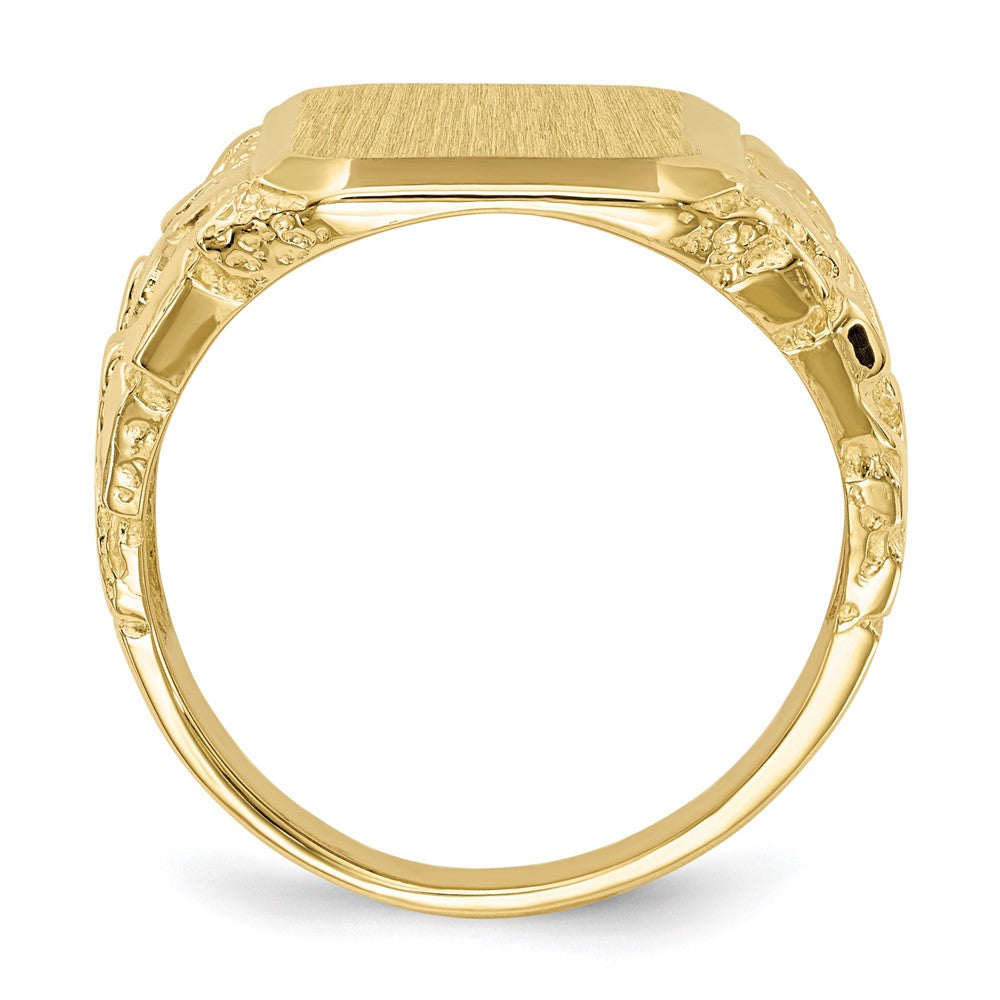 10k 14.0 x 13.0mm Open Back Men's Signet Ring