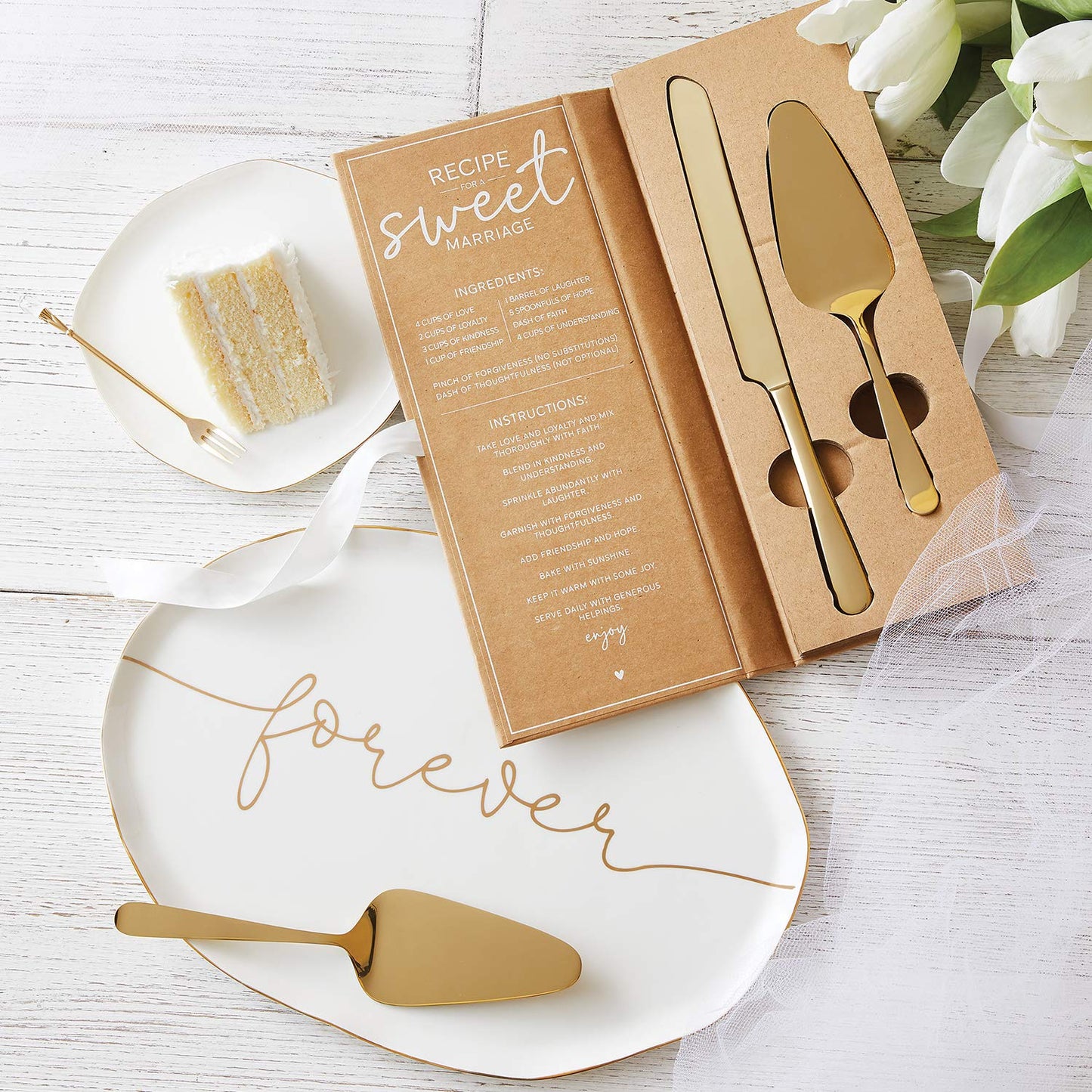Santa Barbara Design Studio Wedding Cardboard Book Gift Set, 2-Piece, Cake Serving