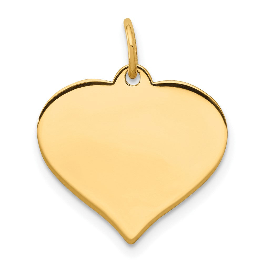 10k .013 Gauge Heart Disc Charm