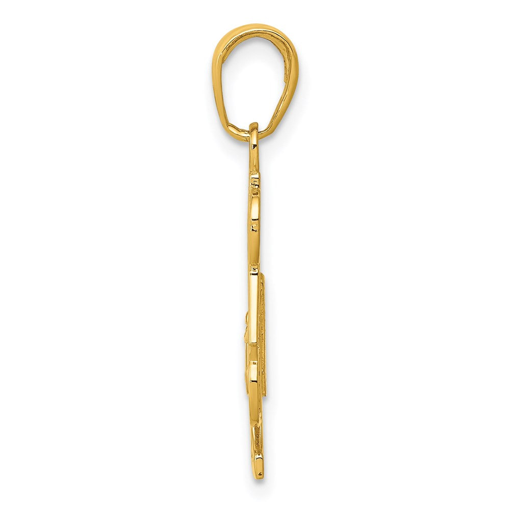 14k #1 DAD Charm Yellow Gold