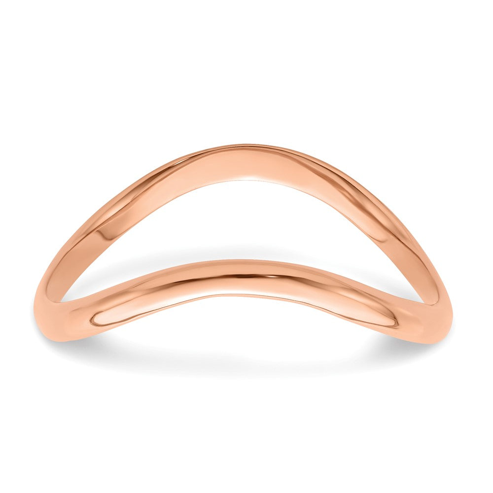 14K Rose Gold Wave Fashion Thumb Ring Size 9