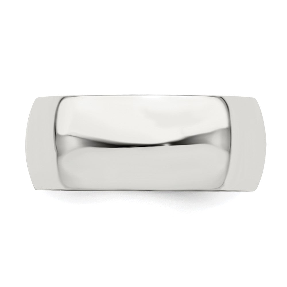 Sterling Silver 8mm Half Round Size 11.5 Band