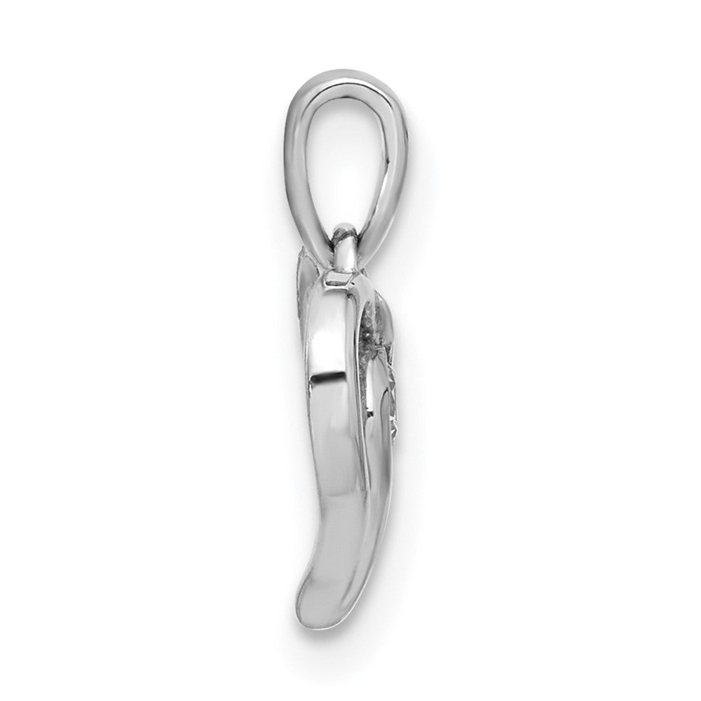 14k White Gold 1/10 carat Lab Grown Diamond VS/SI+ G+ Heart Pendant