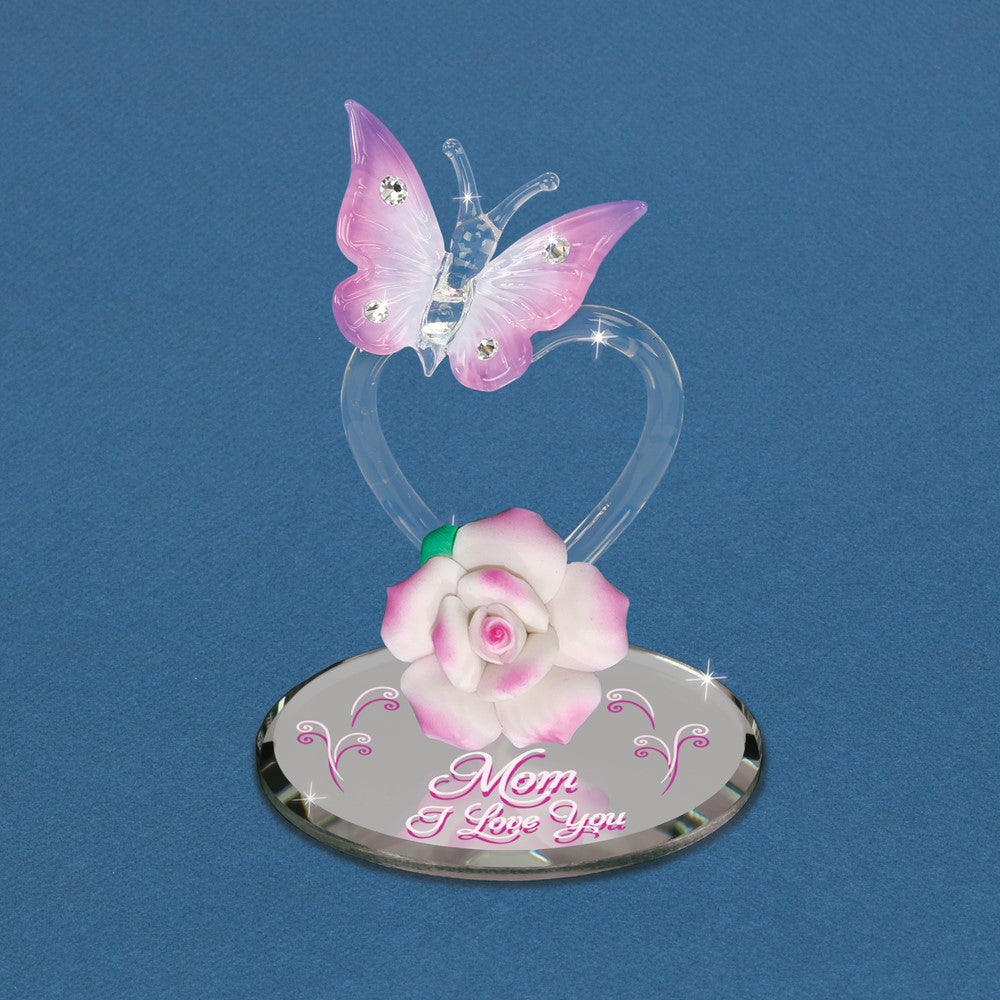 Glass Baron Butterfly "Mom I Love You"