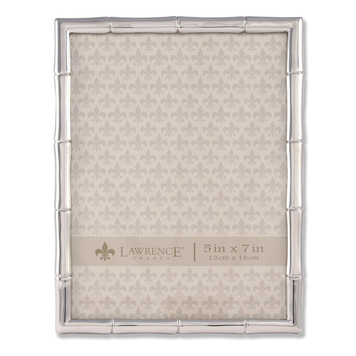 Lawrence Frames Silver Metal Bamboo 5x7 Picture Frame