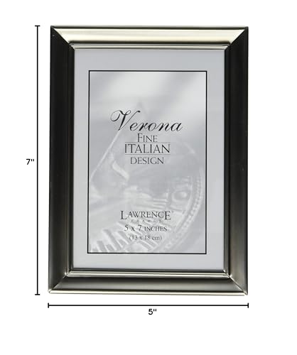 Brushed Pewter 5x7 Metal Picture Frame