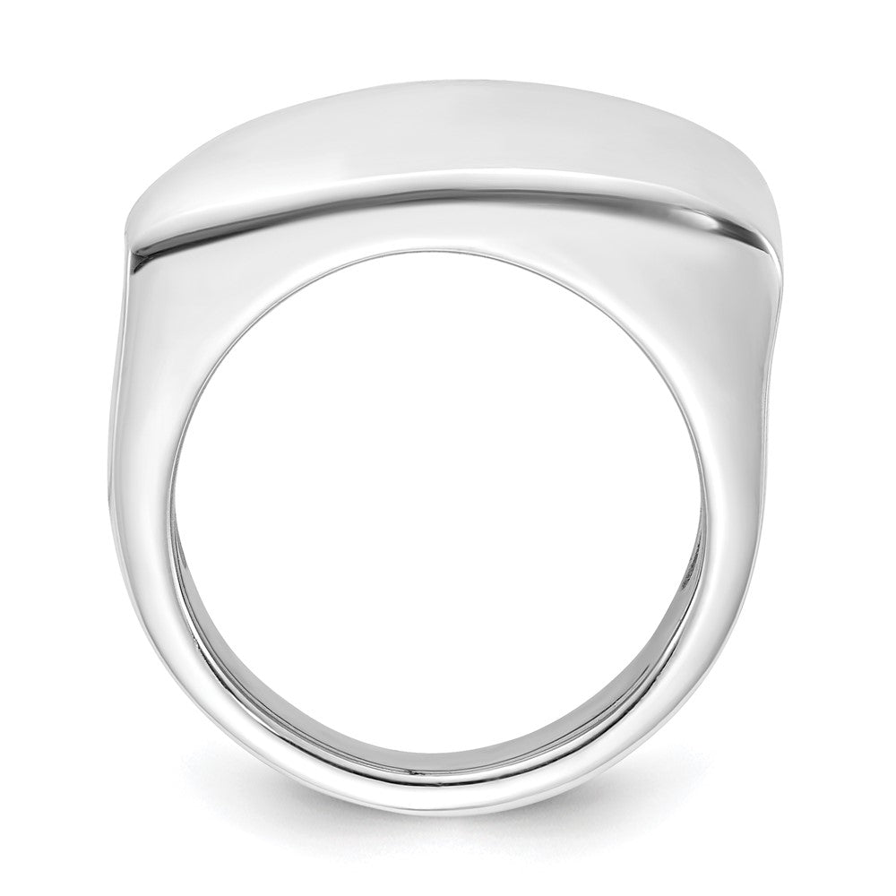 Sterling Silver Fancy Rectangular Wave Ring