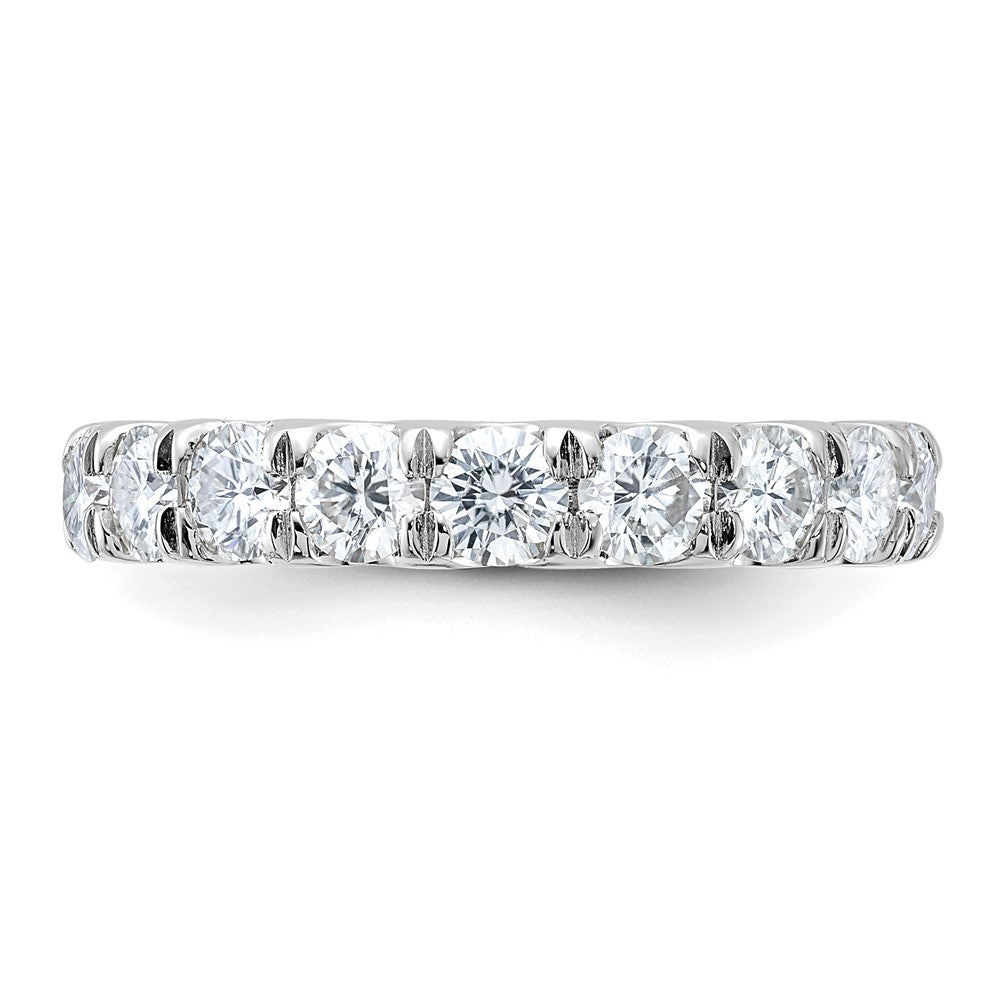 14kw 1.50ct. 9 Stone D E F Pure Light Moissanite Band