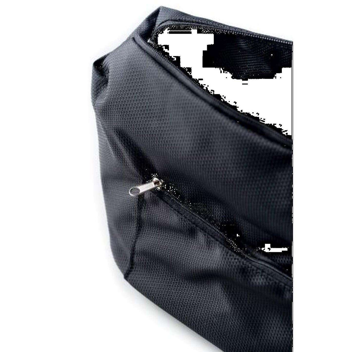 Black Ballistic Nylon Travel Dopp Kit with Multi Compartments and Zippered Closure