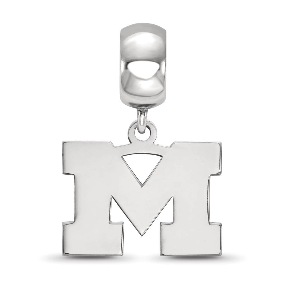 Sterling Silver Michigan (Univ of) Small Dangle Bead Charm