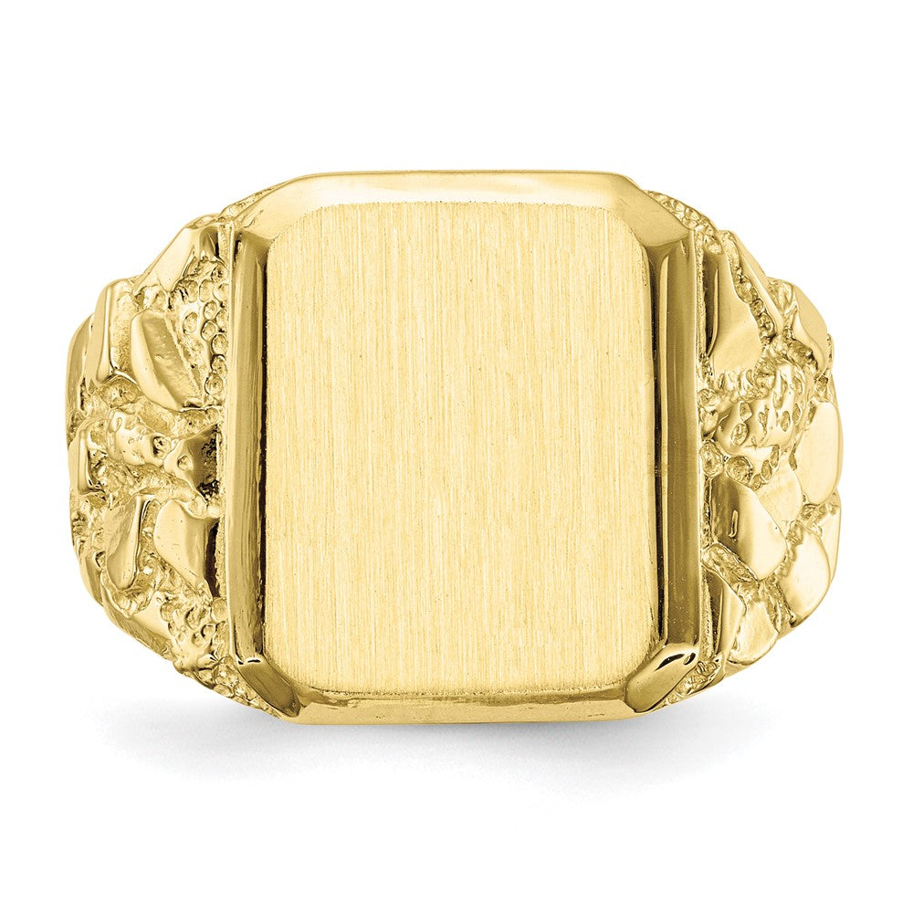 10k 14.0 x 13.0mm Open Back Men's Signet Ring