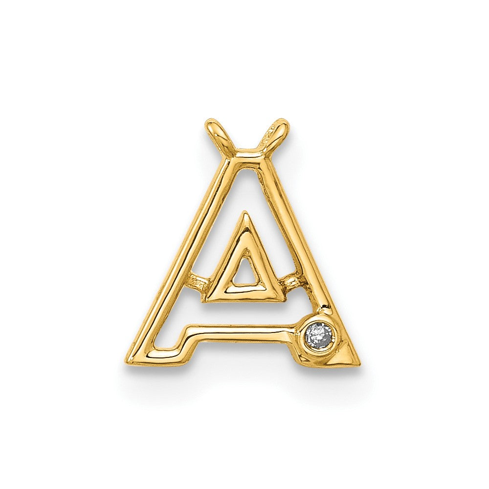 Stella & Dot 10ky Diamond Initial A Charm Element